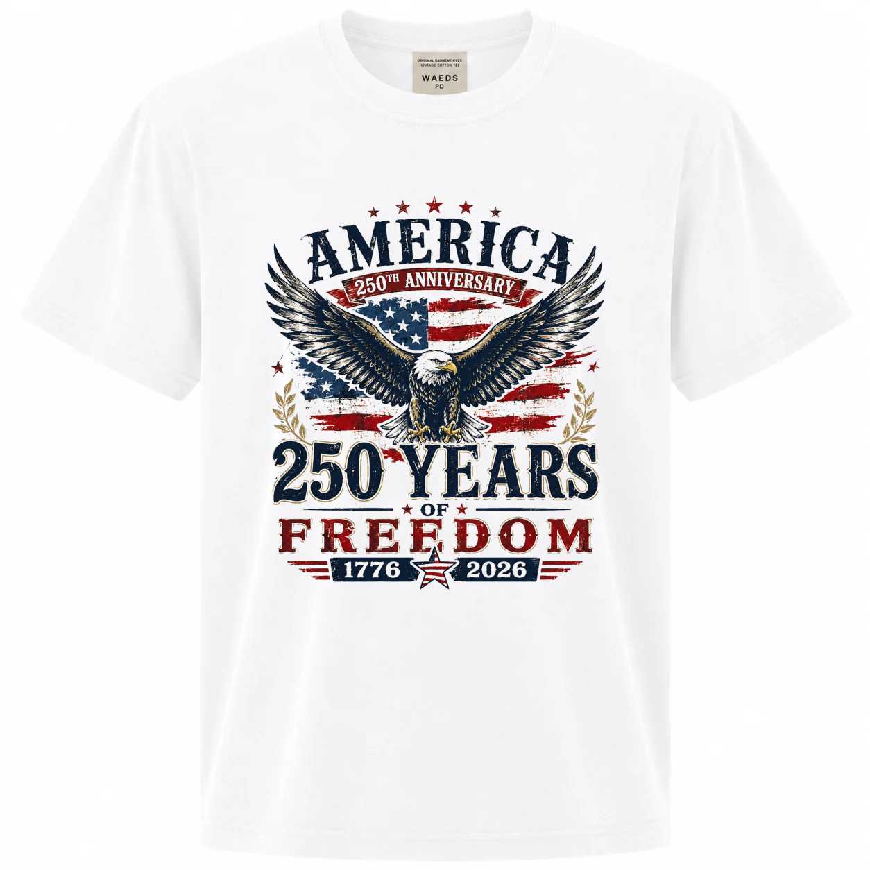 250 Years of Freedom T-Shirt for Patriotic Americans - Celebrate 250th Anniversary, USA Pride
