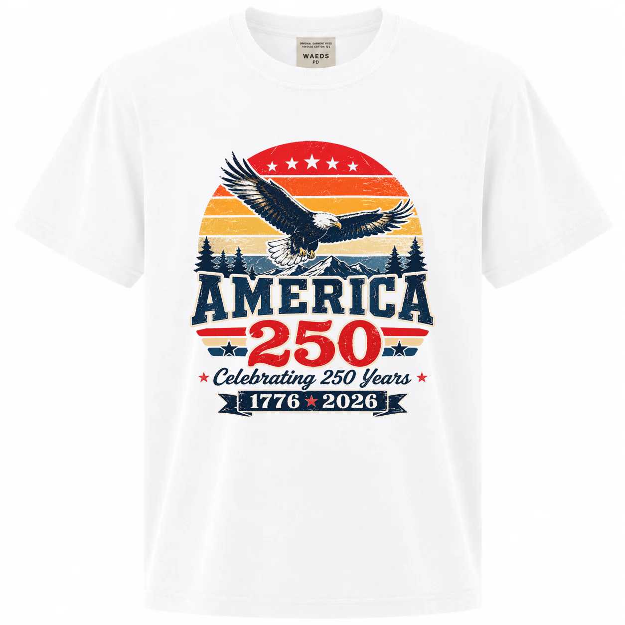 America 250 Celebrating 250 Years Patriotic Eagle T-Shirt for Men and Women 1776-2026 Anniversary Tee