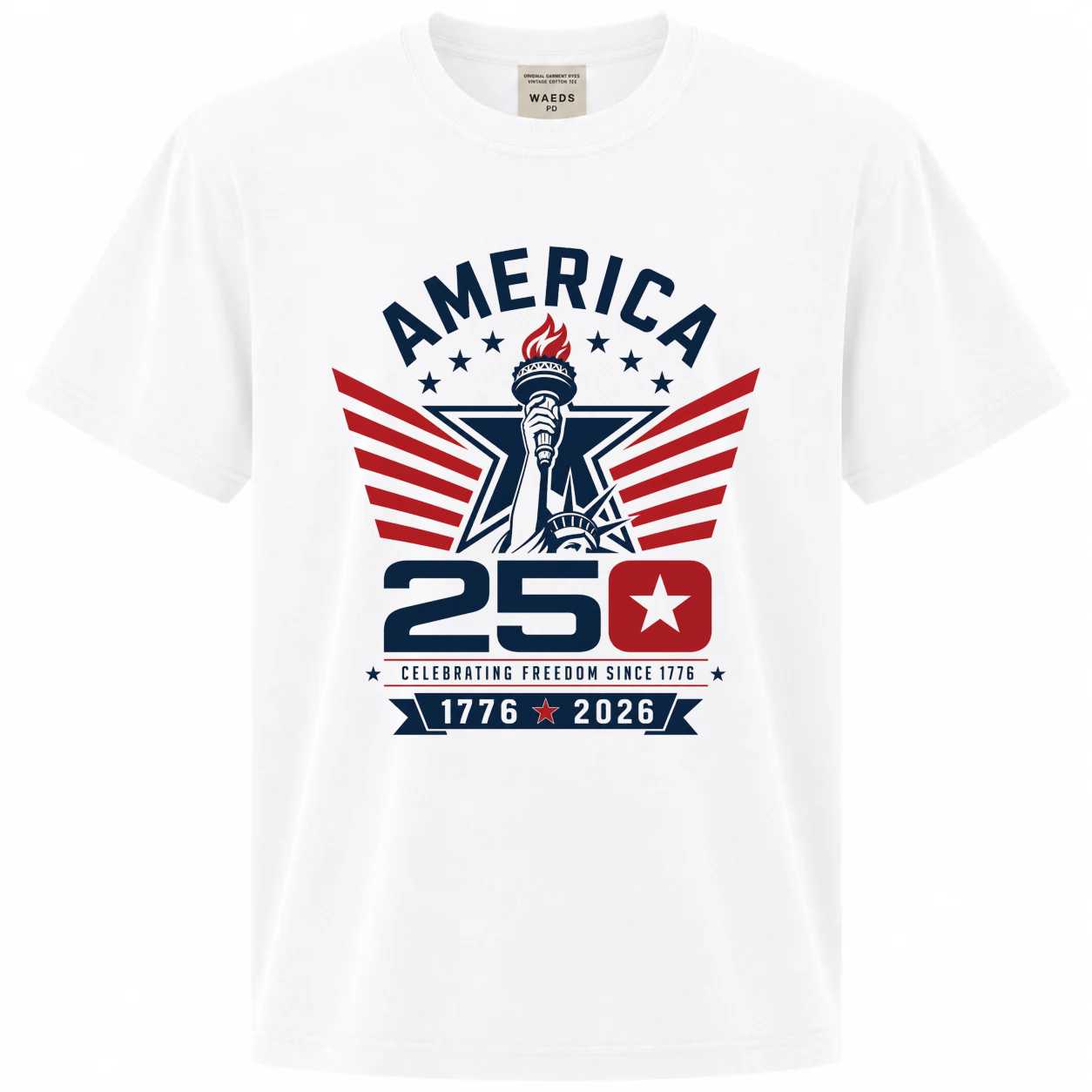 250 Years America Patriotic T-Shirt for Adults - Celebrate Independence Day, 4th of July Spirit