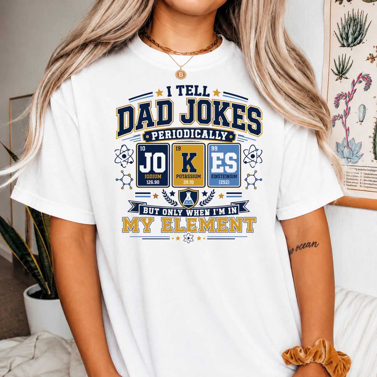 I Tell Dad Jokes Periodically T-Shirt for Dads - Perfect Gift for Father's Day, Fun Design