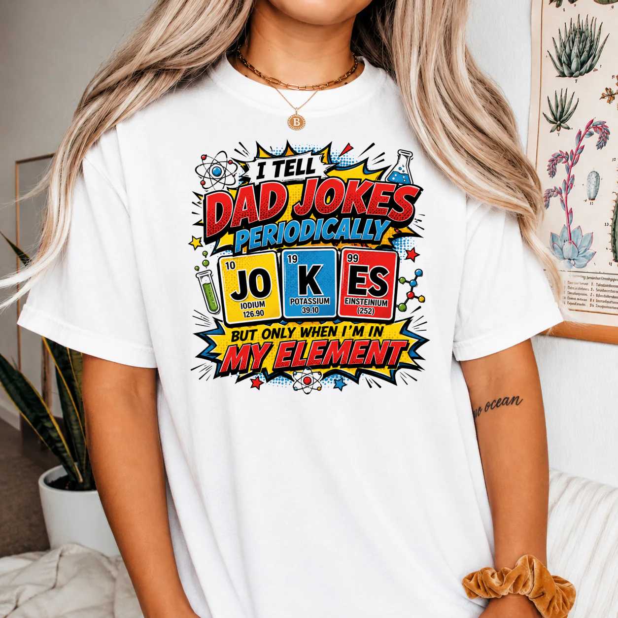 I Tell Dad Jokes Periodically T-Shirt for Dads - Funny Gift for Father's Day