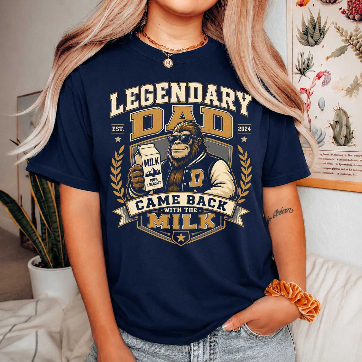 Legendary Dad Came Back with the Milk T-Shirt for Dads - Funny Bigfoot Graphic Tee, Unique Gift