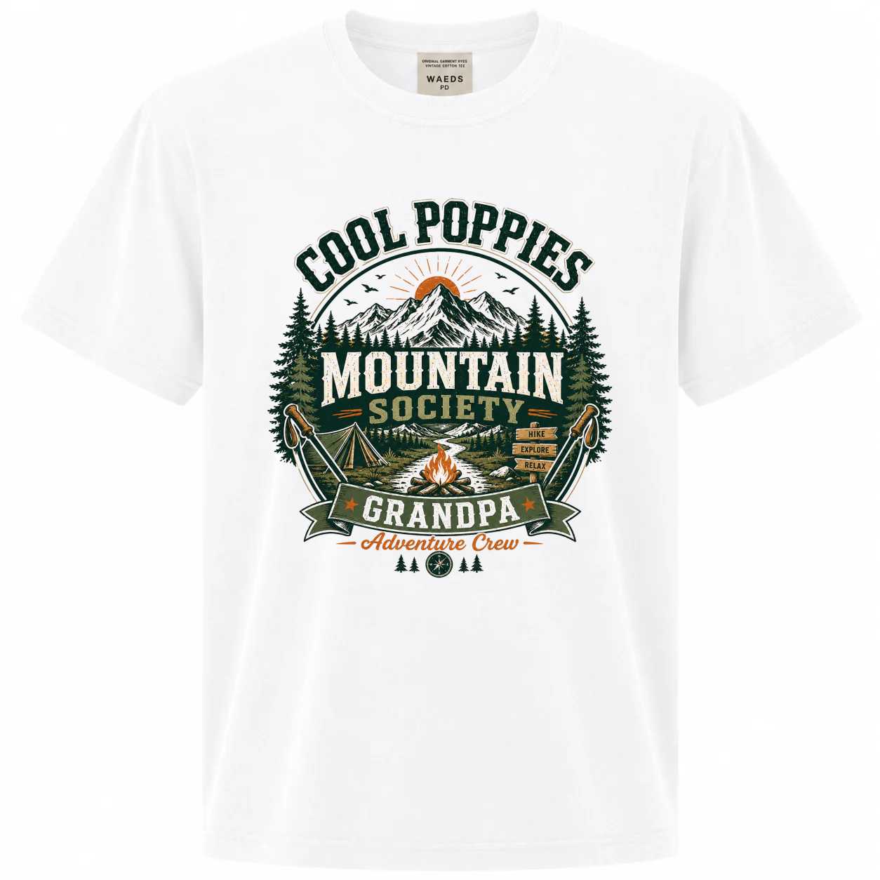 Cool Poppies Grandpa T-Shirt for Adventure Loving Grandpas - Fun Graphic Tee, Gift for Grandpa