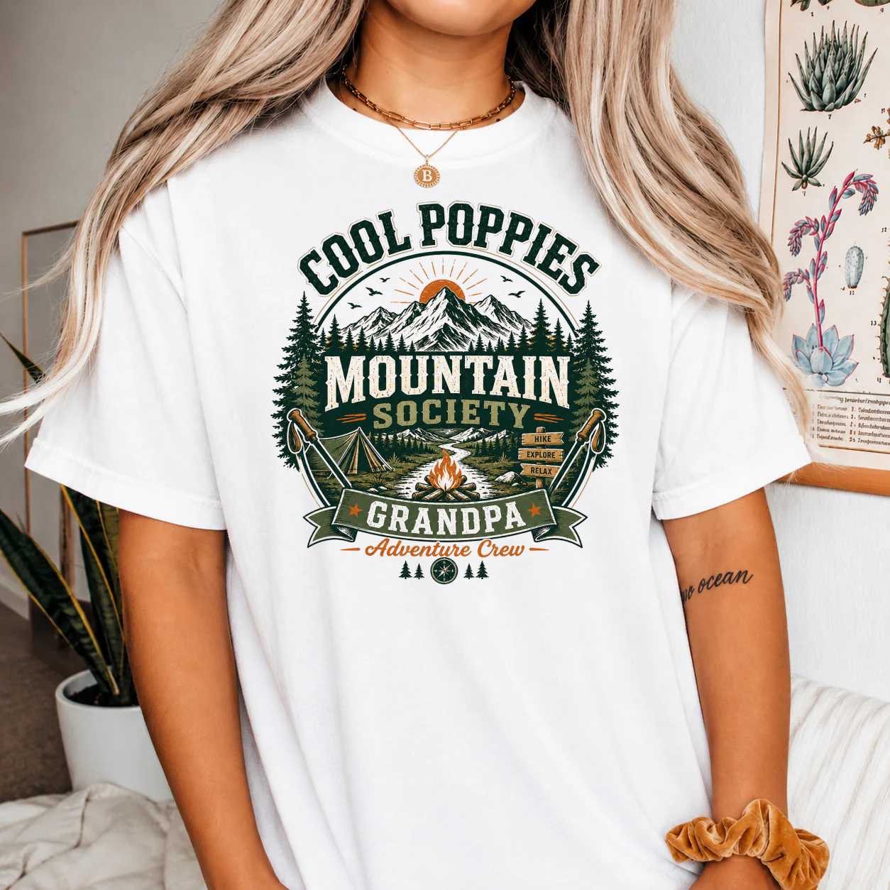 Cool Poppies Grandpa T-Shirt for Adventure Loving Grandpas - Fun Graphic Tee, Gift for Grandpa