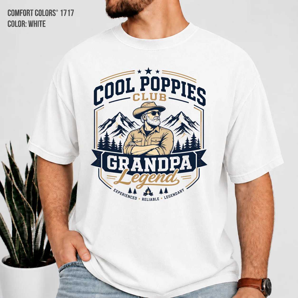 Cool Poppies Grandpa T-Shirt for Funny Grandpas - Unique Design, Great Gift