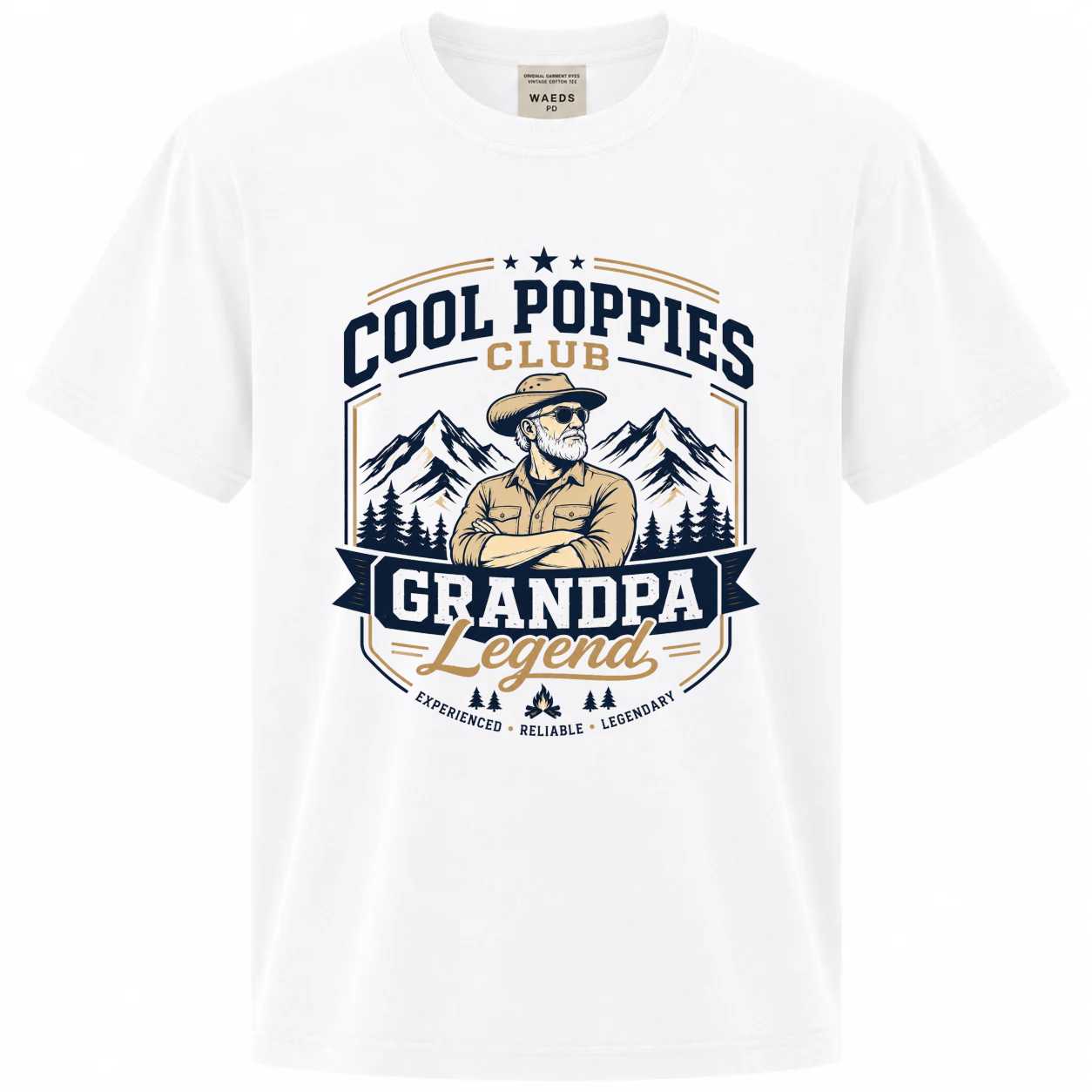 Cool Poppies Grandpa T-Shirt for Funny Grandpas - Unique Design, Great Gift