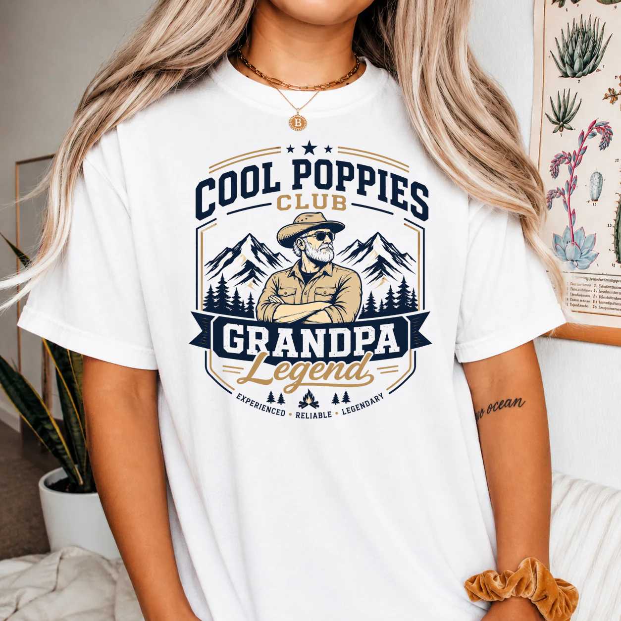 Cool Poppies Grandpa T-Shirt for Funny Grandpas - Unique Design, Great Gift