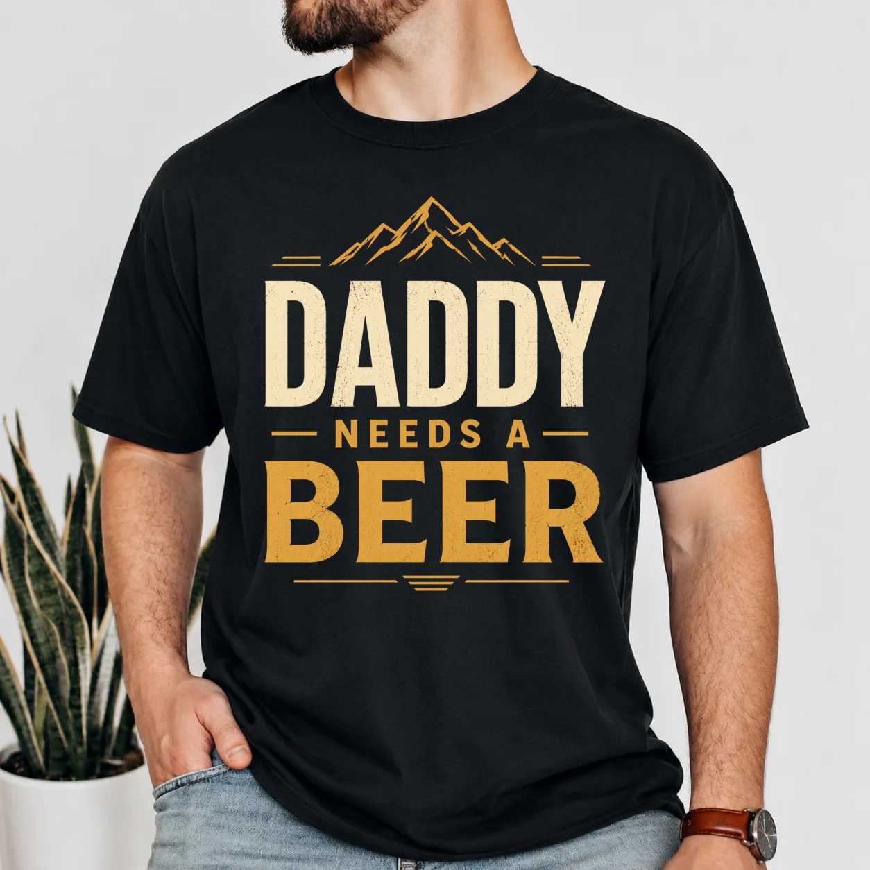 Daddy Needs A Beer T-Shirt for Dads - Funny Gift for Beer Lovers, Retro Style