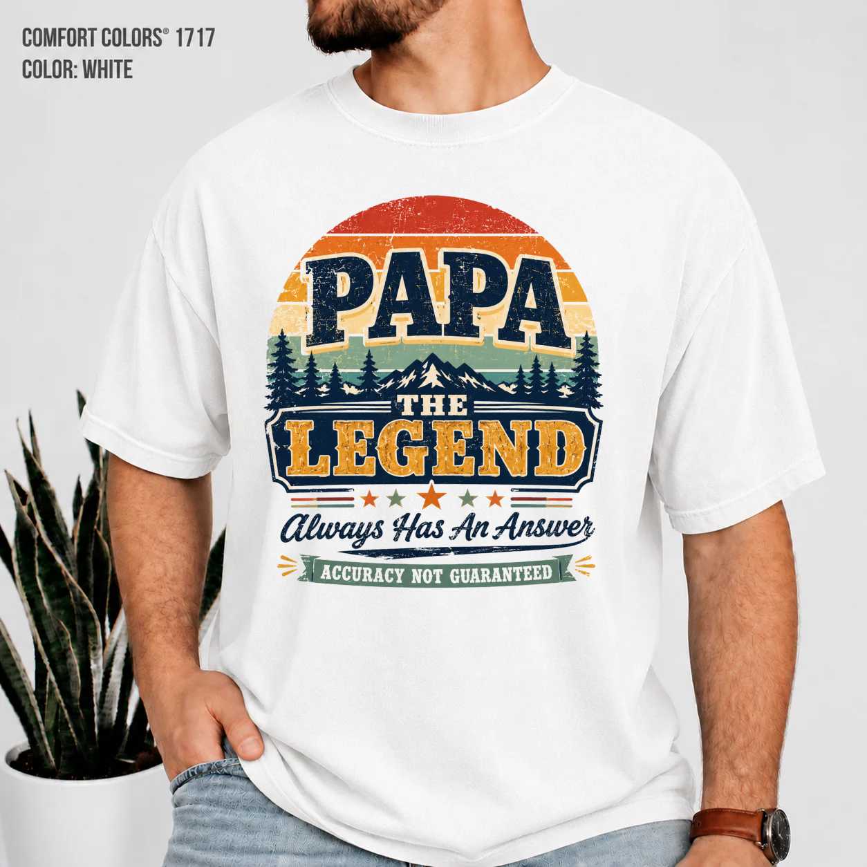Papa The Legend T-Shirt for Dads - Funny Gift, Unique Design