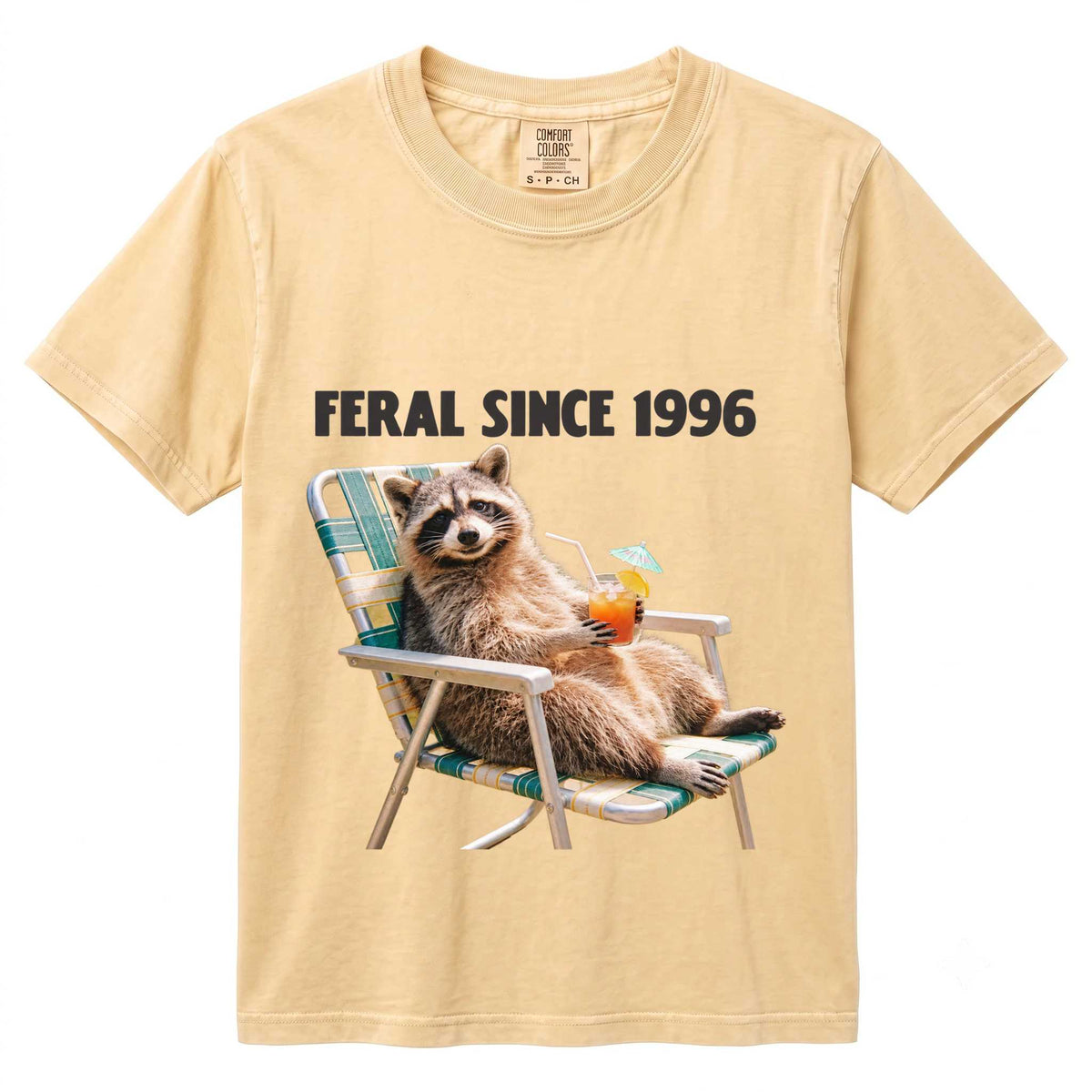 Comfort Colors T-Shirt - Relaxed Feral Vibe Since 1996 | Fun Graphic | Unique Gift