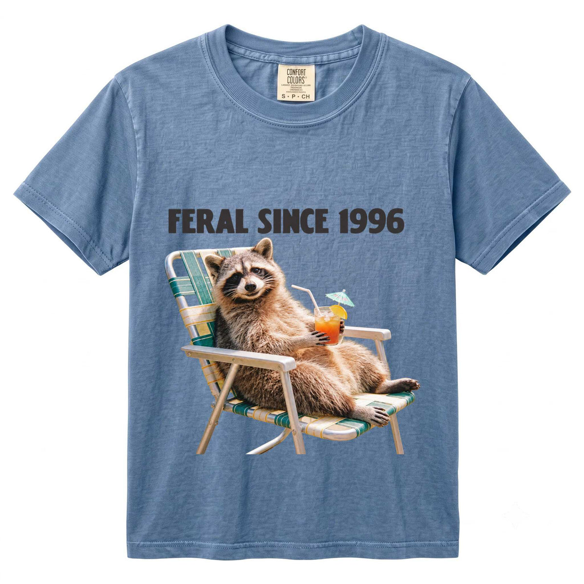 Comfort Colors T-Shirt - Relaxed Feral Vibe Since 1996 | Fun Graphic | Unique Gift