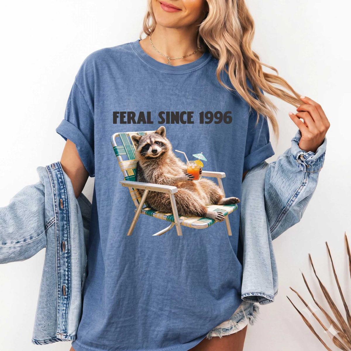 Comfort Colors T-Shirt - Relaxed Feral Vibe Since 1996 | Fun Graphic | Unique Gift