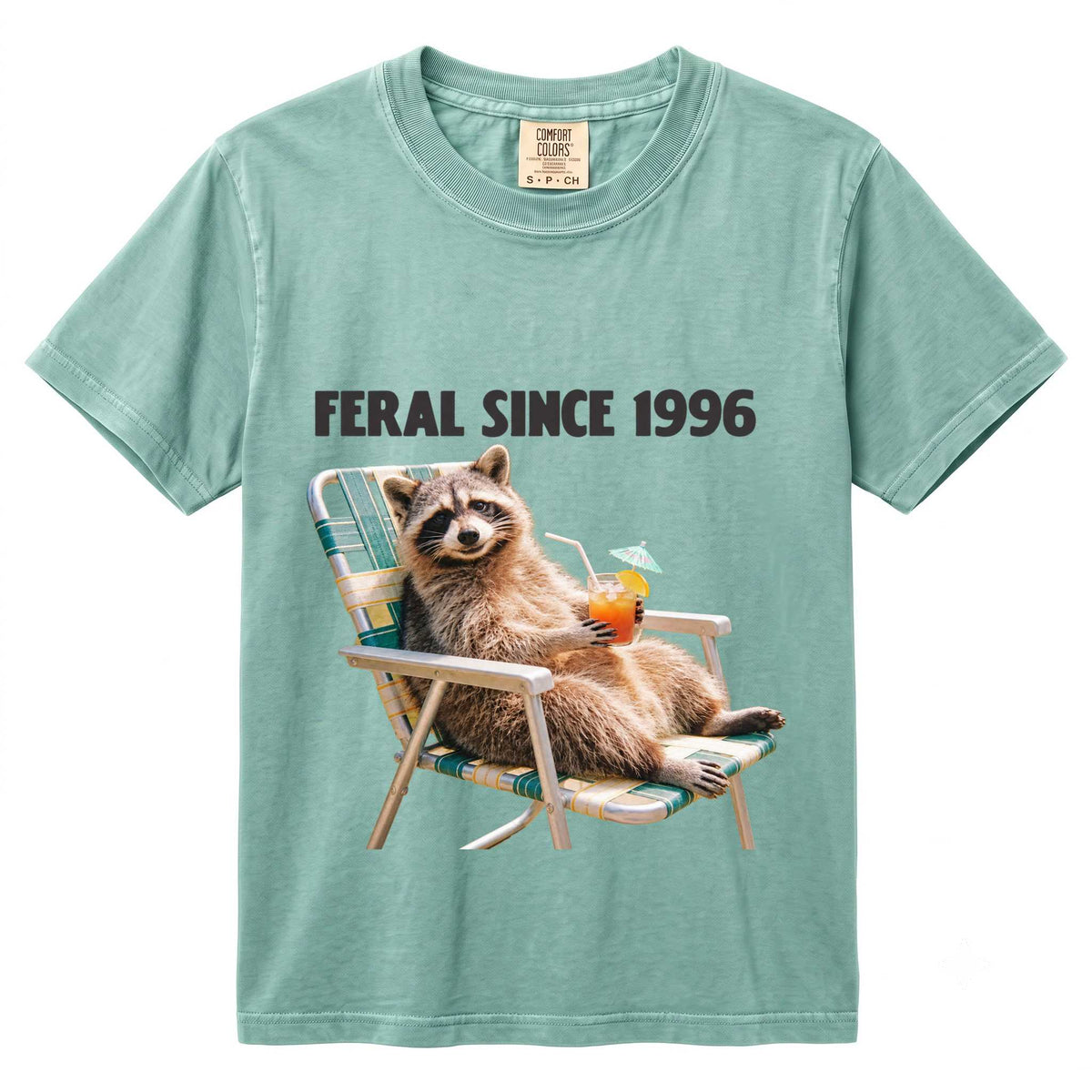 Comfort Colors T-Shirt - Relaxed Feral Vibe Since 1996 | Fun Graphic | Unique Gift