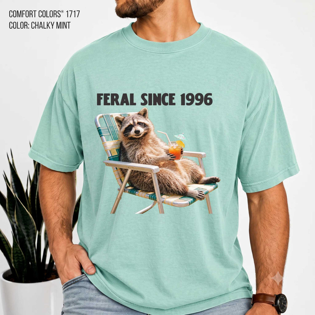 Comfort Colors T-Shirt - Relaxed Feral Vibe Since 1996 | Fun Graphic | Unique Gift