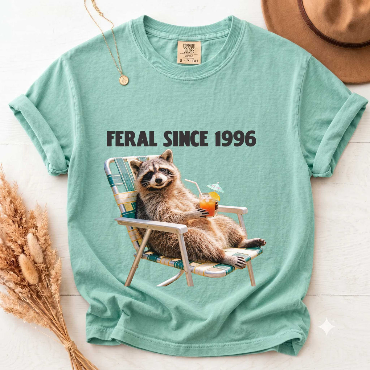 Comfort Colors T-Shirt - Relaxed Feral Vibe Since 1996 | Fun Graphic | Unique Gift