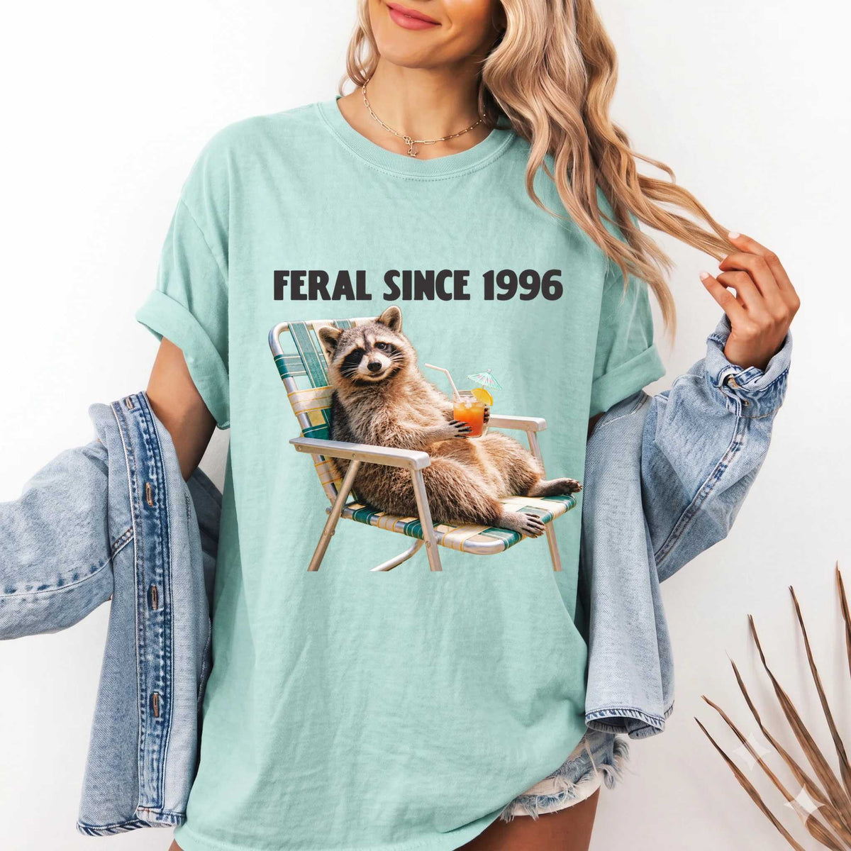 Comfort Colors T-Shirt - Relaxed Feral Vibe Since 1996 | Fun Graphic | Unique Gift