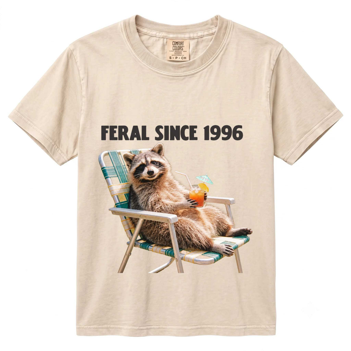 Comfort Colors T-Shirt - Relaxed Feral Vibe Since 1996 | Fun Graphic | Unique Gift