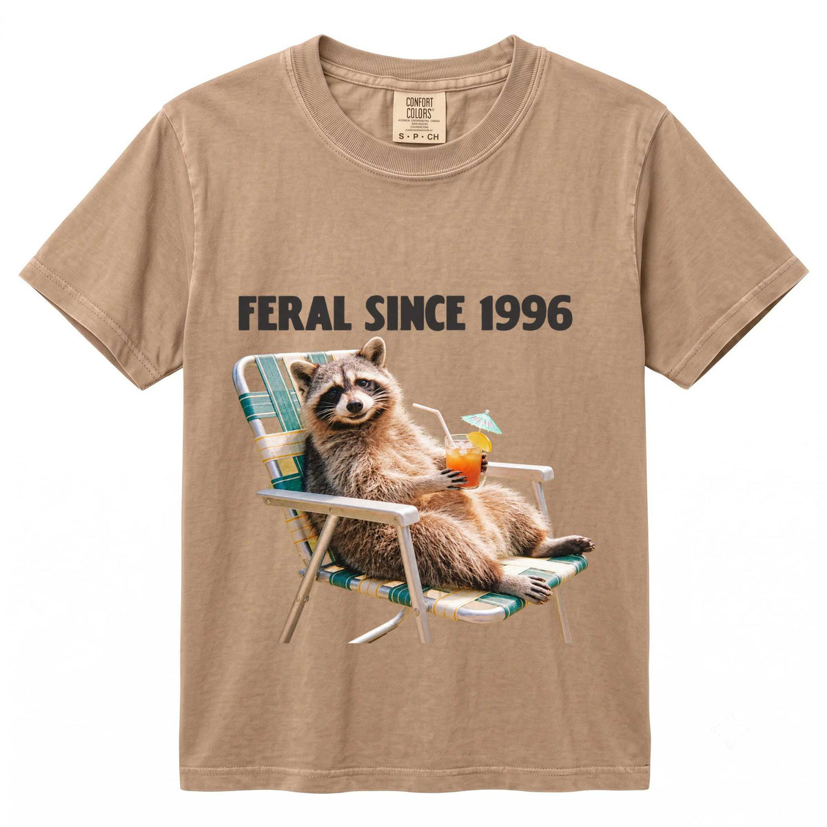 Comfort Colors T-Shirt - Relaxed Feral Vibe Since 1996 | Fun Graphic | Unique Gift