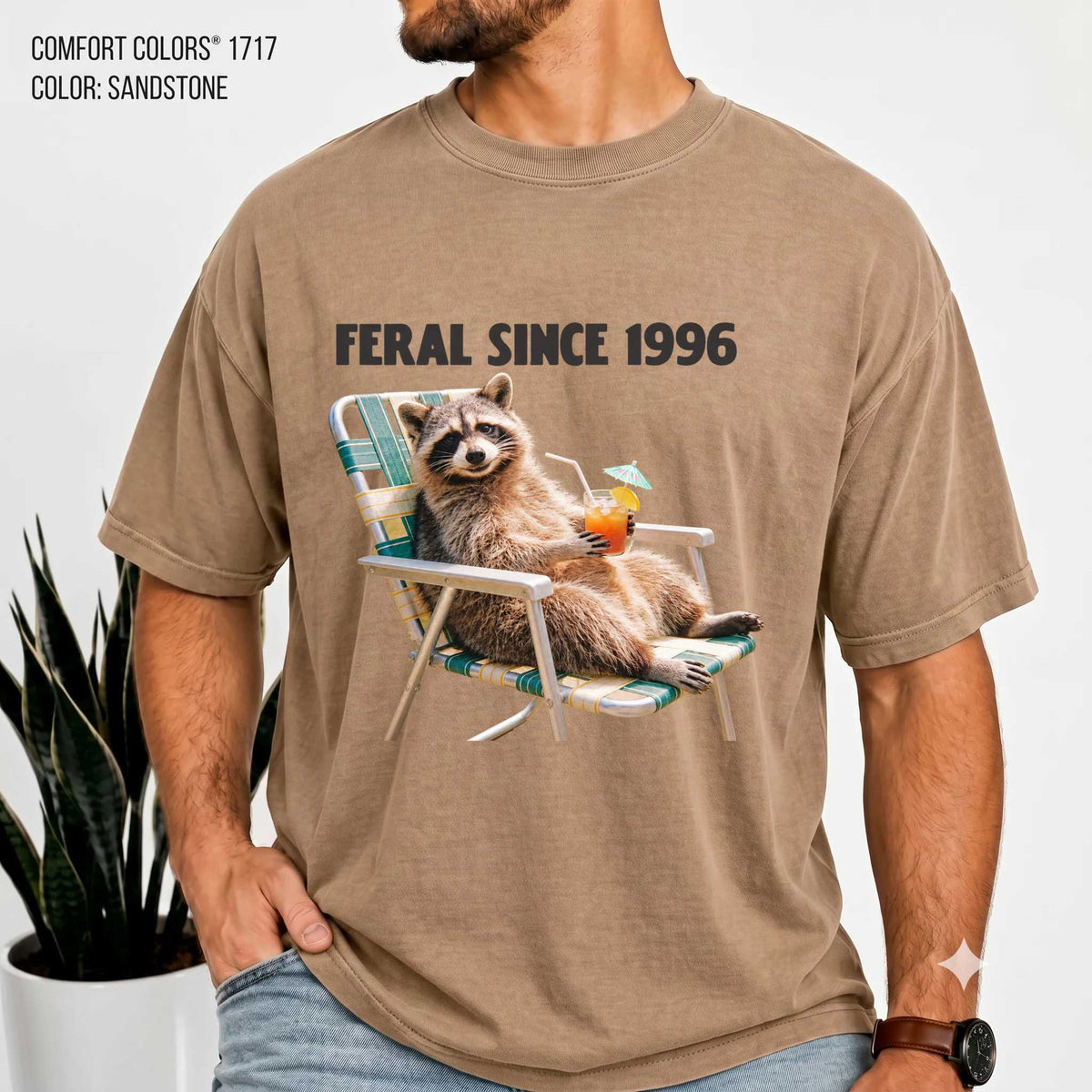 Comfort Colors T-Shirt - Relaxed Feral Vibe Since 1996 | Fun Graphic | Unique Gift