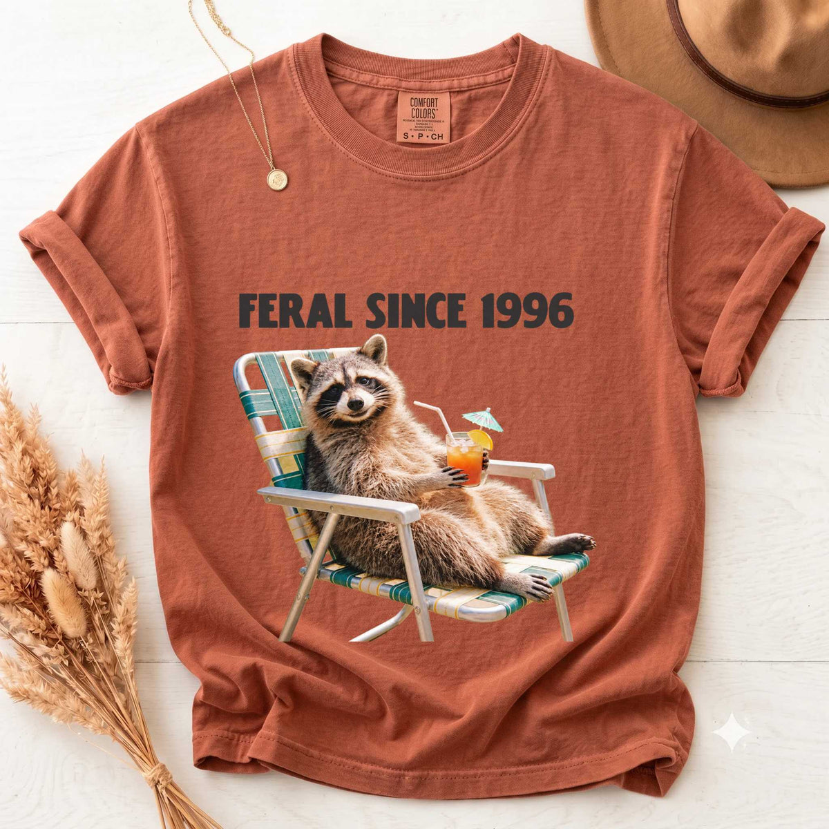 Comfort Colors T-Shirt - Relaxed Feral Vibe Since 1996 | Fun Graphic | Unique Gift
