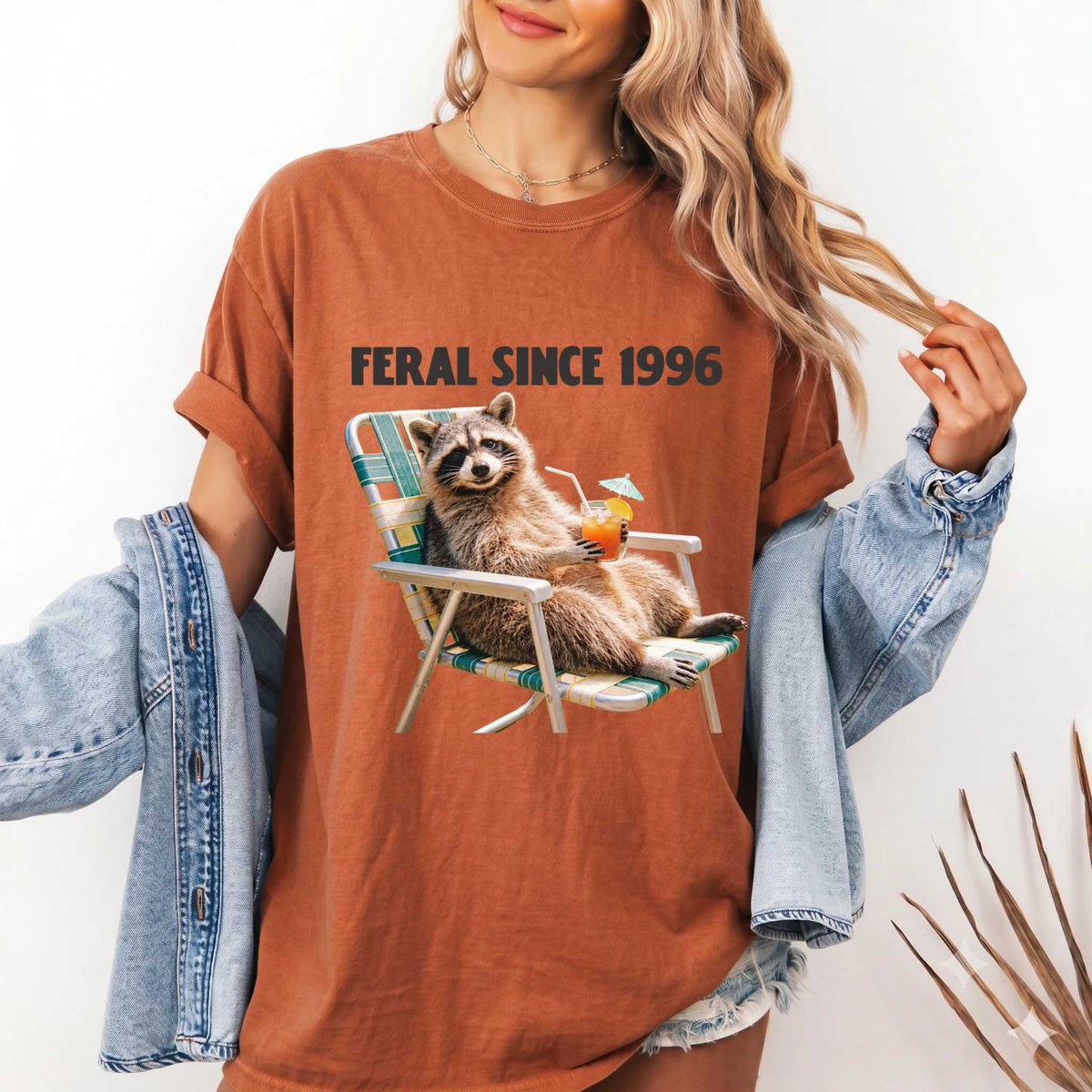 Comfort Colors T-Shirt - Relaxed Feral Vibe Since 1996 | Fun Graphic | Unique Gift