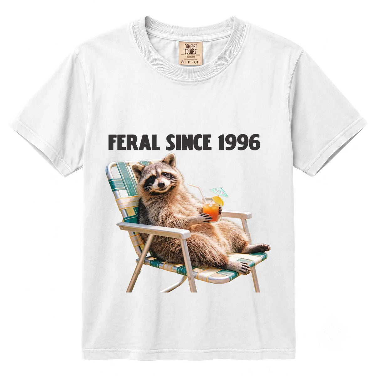 Comfort Colors T-Shirt - Relaxed Feral Vibe Since 1996 | Fun Graphic | Unique Gift