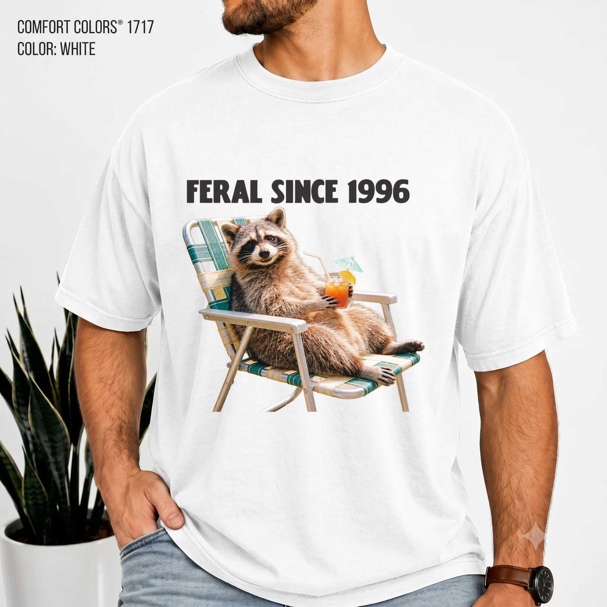 Comfort Colors T-Shirt - Relaxed Feral Vibe Since 1996 | Fun Graphic | Unique Gift
