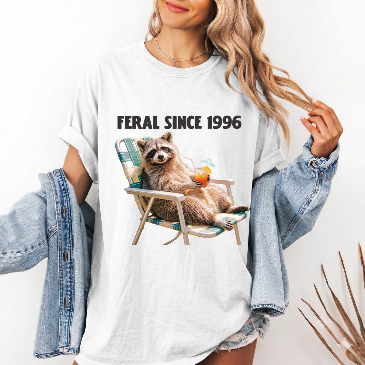 Comfort Colors T-Shirt - Relaxed Feral Vibe Since 1996 | Fun Graphic | Unique Gift