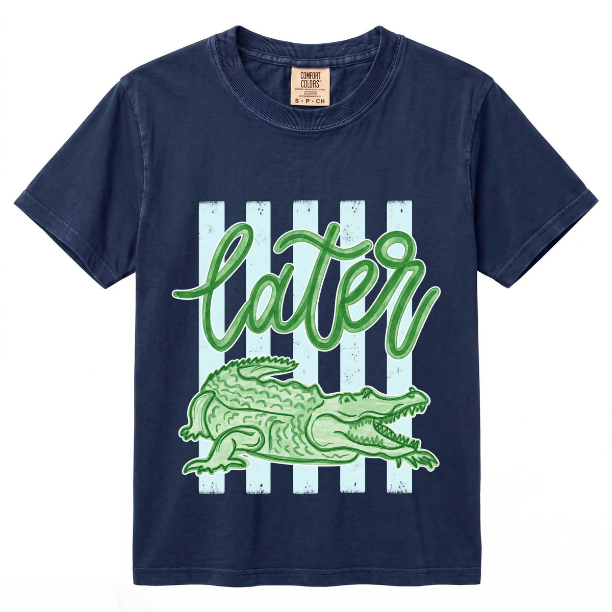 T-Shirt - Fun Alligator Design with 'Later' Phrase | Casual Vibe | Perfect for Summer